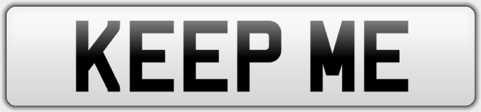 Pur your private number plate onto retention