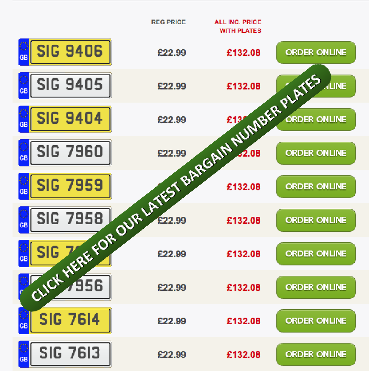 cheap number plates & cheap registration plates from PrimoReg