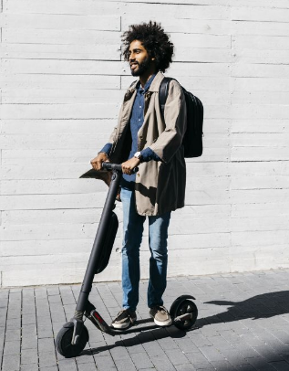 A modern e-scooter
